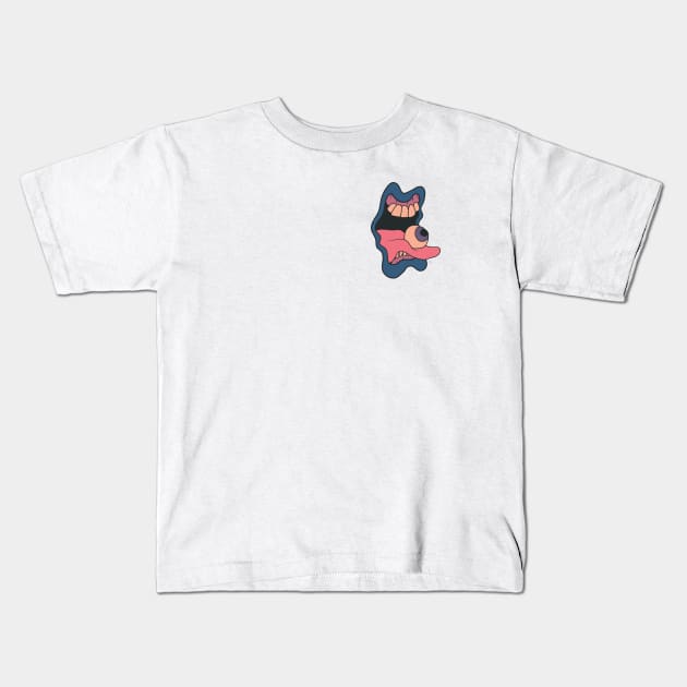 Tongue'l Vision Kids T-Shirt by CalebLindenDesign